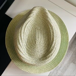 Vince Camuto Short Brim Firm Paper Straw Hat Teal